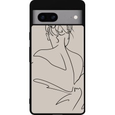 Coque Google Pixel 7a - Silicone rigide noir Salnikova 05