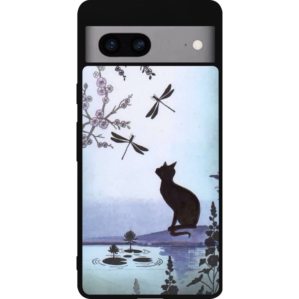 Coque Google Pixel 7a - Silicone rigide noir Spring 19 12