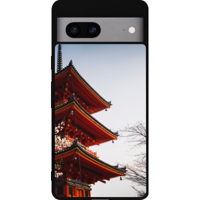 Coque Google Pixel 7a - Silicone rigide noir Spring 23 Japan