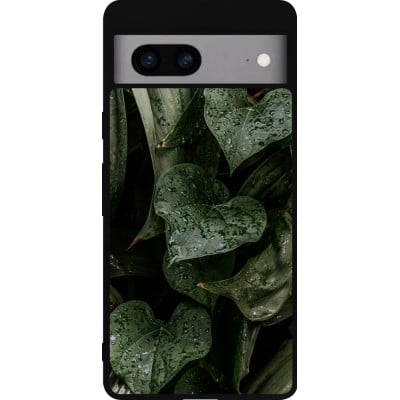 Coque Google Pixel 7a - Silicone rigide noir Spring 23 fresh plants