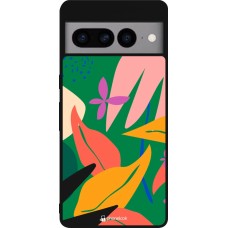 Coque Google Pixel 7 Pro - Silicone rigide noir Abstract Jungle