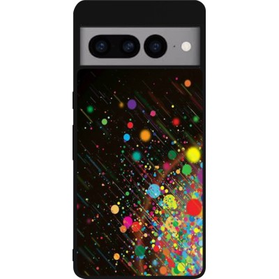 Coque Google Pixel 7 Pro - Silicone rigide noir Abstract Bubble Lines