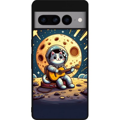 Coque Google Pixel 7 Pro - Silicone rigide noir AstroCat RockLune