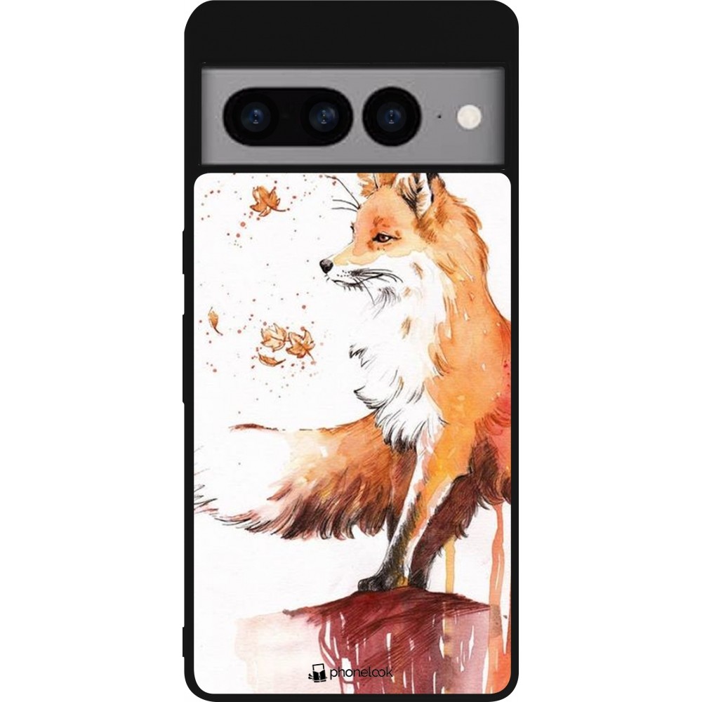 Coque Google Pixel 7 Pro - Silicone rigide noir Autumn 21 Fox