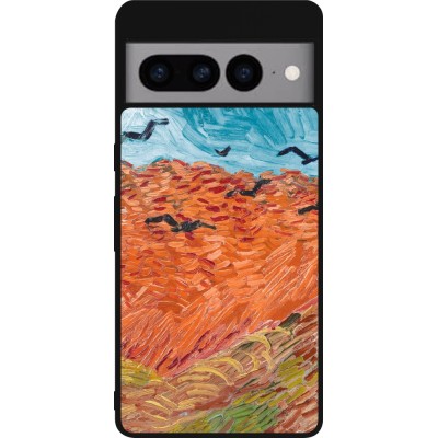 Coque Google Pixel 7 Pro - Silicone rigide noir Autumn 22 Van Gogh style