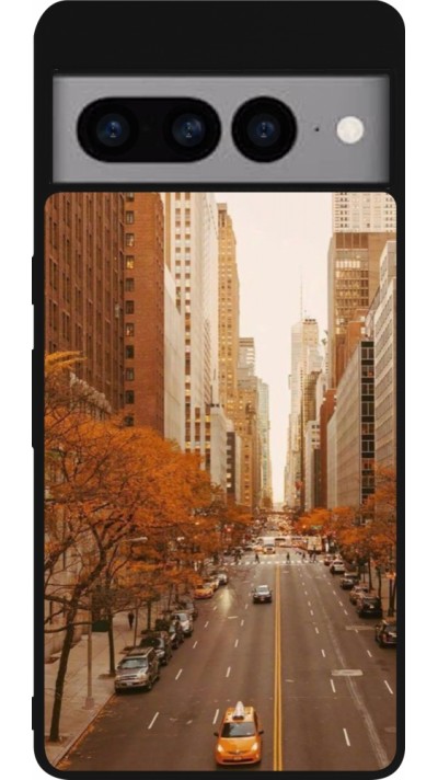 Coque Google Pixel 7 Pro - Silicone rigide noir Autumn 2024 New York city