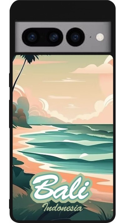 Coque Google Pixel 7 Pro - Silicone rigide noir Bali Landscape