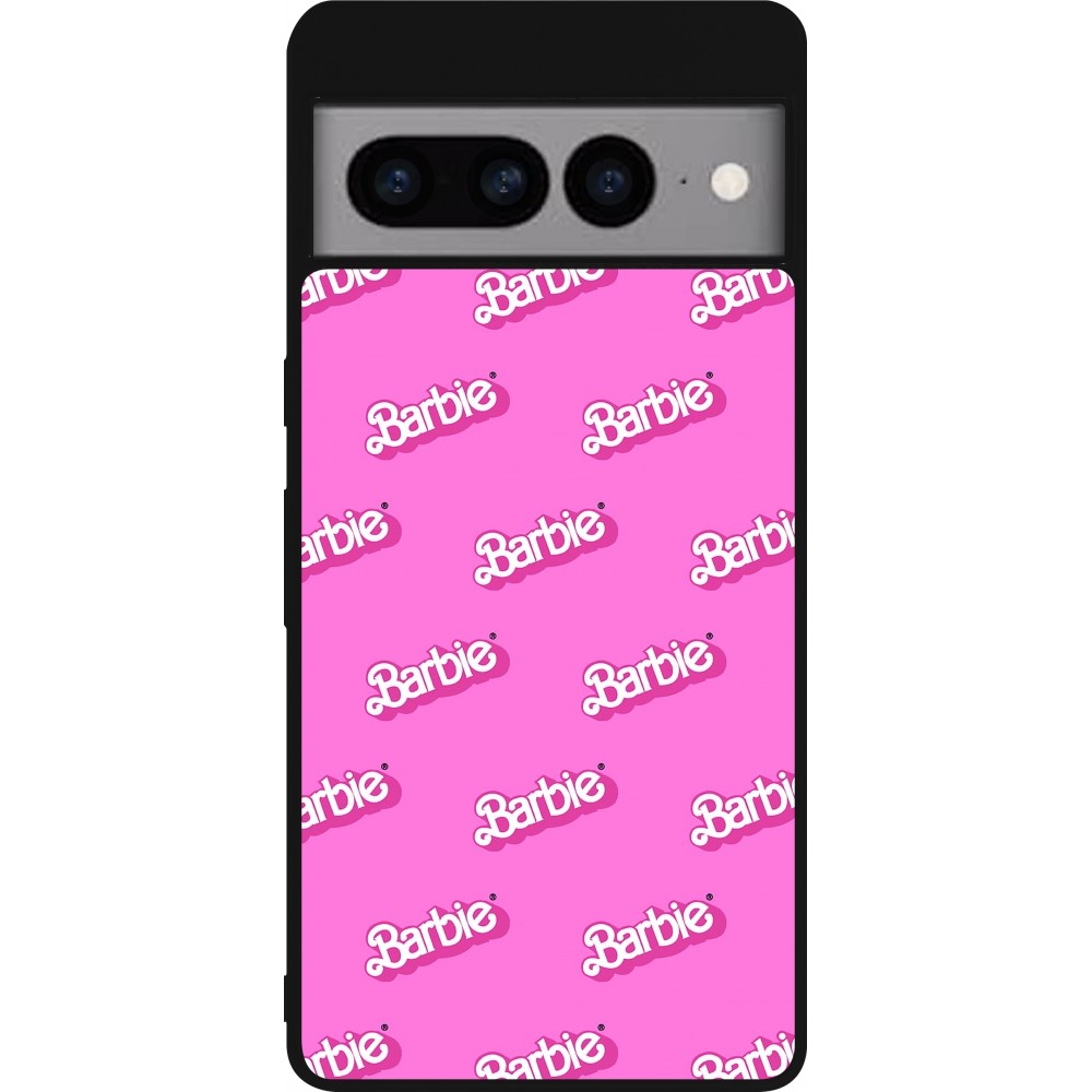 Coque Google Pixel 7 Pro - Silicone rigide noir Barbie Pattern