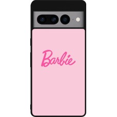 Coque Google Pixel 7 Pro - Silicone rigide noir Barbie Text