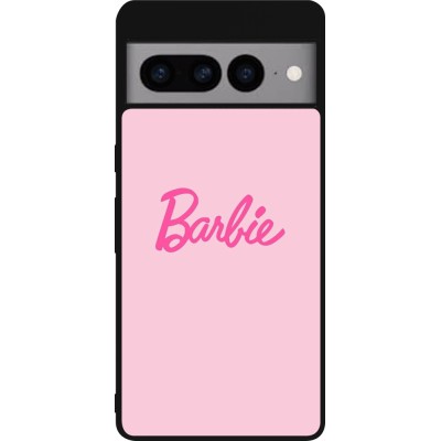 Coque Google Pixel 7 Pro - Silicone rigide noir Barbie Text