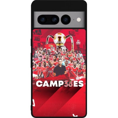 Coque Google Pixel 7 Pro - Silicone rigide noir Benfica Campeoes 2023