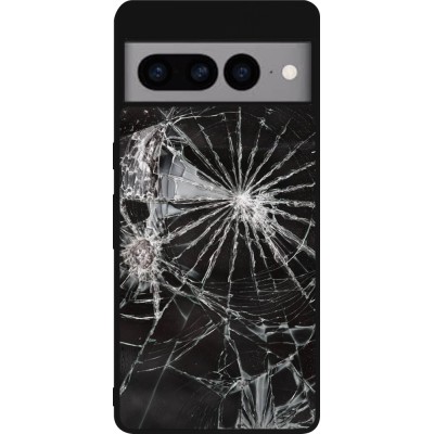 Coque Google Pixel 7 Pro - Silicone rigide noir Broken Screen