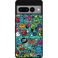 Coque Google Pixel 7 Pro - Silicone rigide noir Cartoons old school