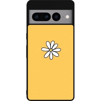 Coque Google Pixel 7 Pro - Silicone rigide noir Easter 2023 daisy