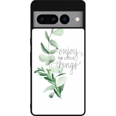 Coque Google Pixel 7 Pro - Silicone rigide noir Enjoy the little things