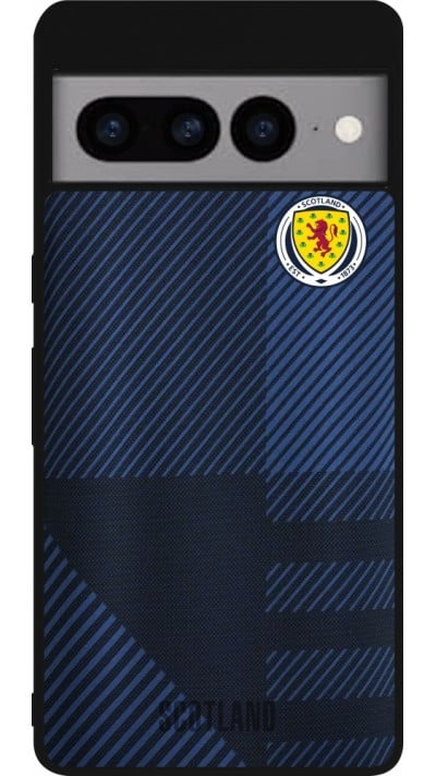 Coque Google Pixel 7 Pro - Silicone rigide noir Maillot de football Ecosse personnalisable