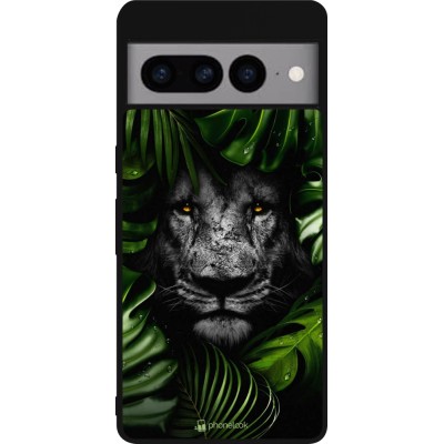 Coque Google Pixel 7 Pro - Silicone rigide noir Forest Lion