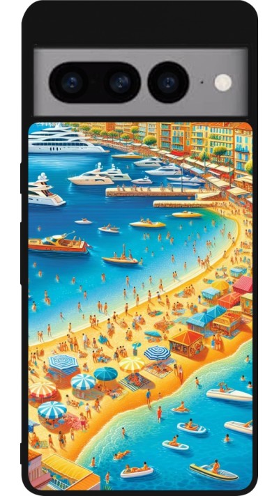 Coque Google Pixel 7 Pro - Silicone rigide noir French Riviera People