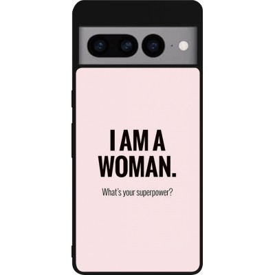 Coque Google Pixel 7 Pro - Silicone rigide noir I am a woman