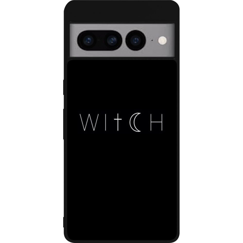 Coque Google Pixel 7 Pro - Silicone rigide noir Halloween 22 witch word