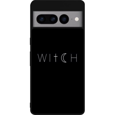 Coque Google Pixel 7 Pro - Silicone rigide noir Halloween 22 witch word