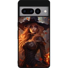 Coque Google Pixel 7 Pro - Silicone rigide noir Halloween 2024 sexy witch