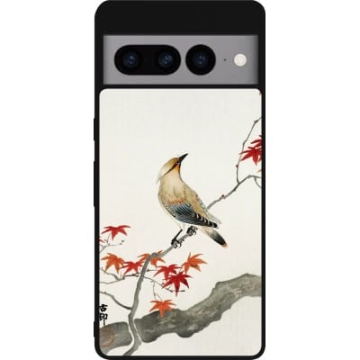 Coque Google Pixel 7 Pro - Silicone rigide noir Japanese Bird