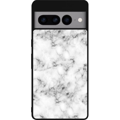 Coque Google Pixel 7 Pro - Silicone rigide noir Marble 01