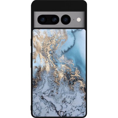 Coque Google Pixel 7 Pro - Silicone rigide noir Marble 04