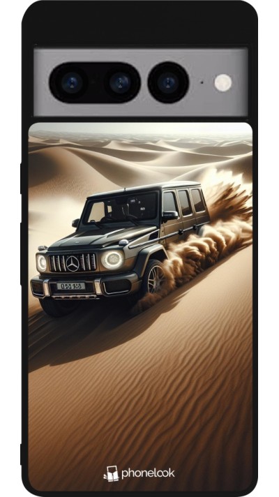 Coque Google Pixel 7 Pro - Silicone rigide noir Mercedes G Drift Desert