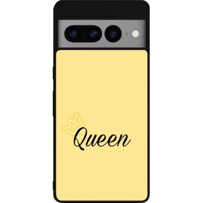 Coque Google Pixel 7 Pro - Silicone rigide noir Mom 2024 Queen