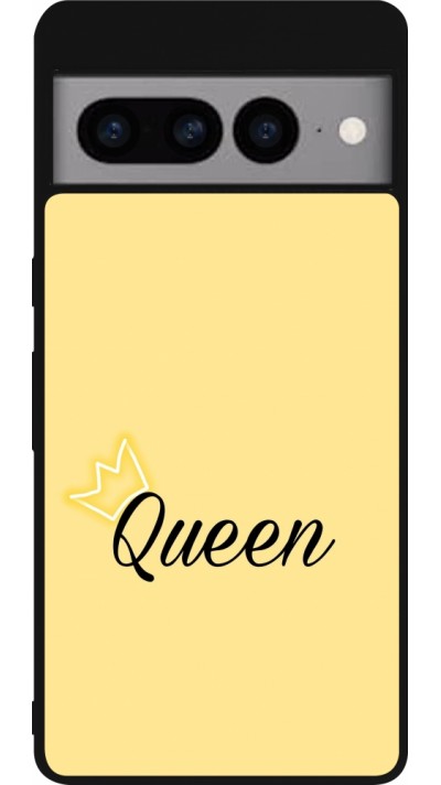 Coque Google Pixel 7 Pro - Silicone rigide noir Mom 2024 Queen