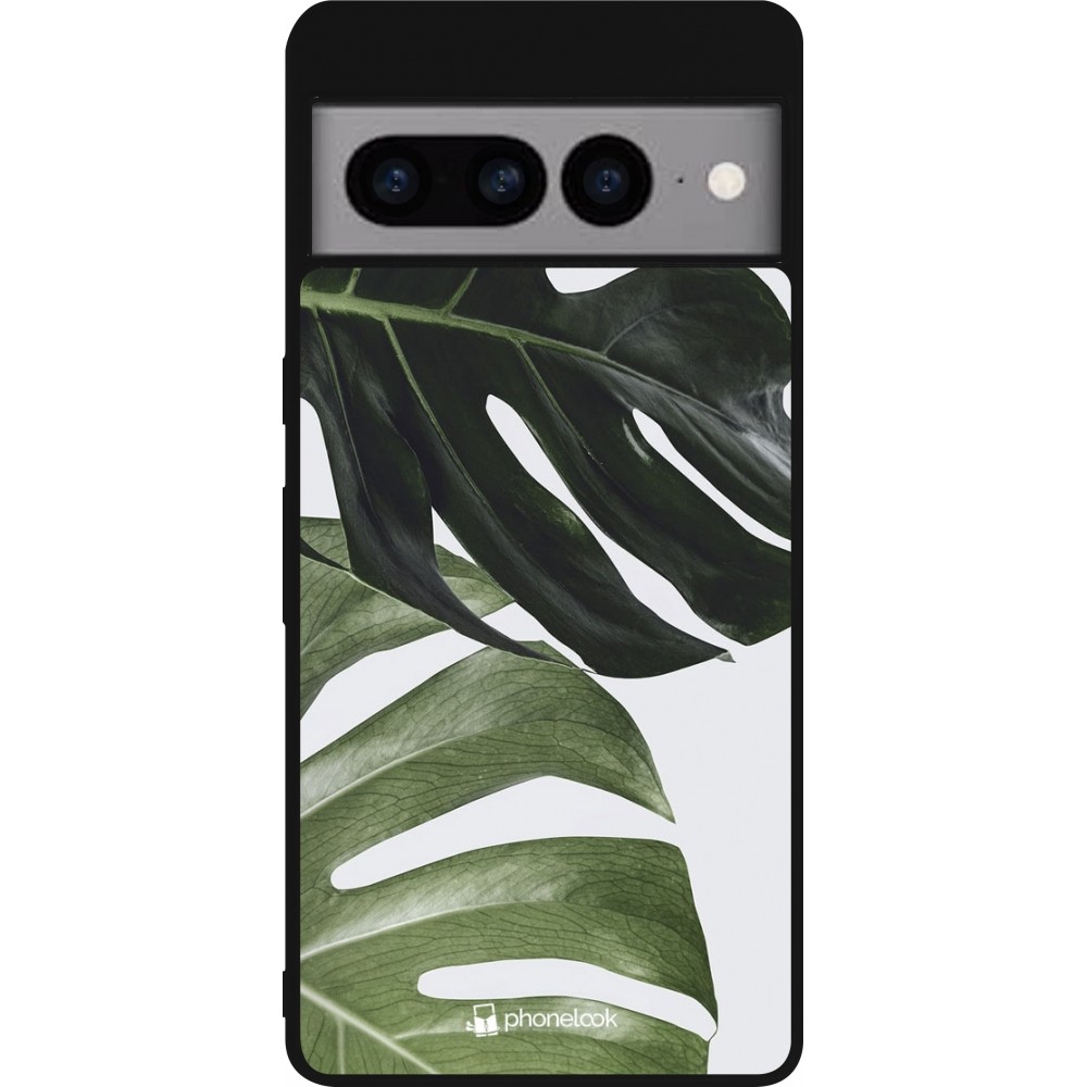 Coque Google Pixel 7 Pro - Silicone rigide noir Monstera Plant