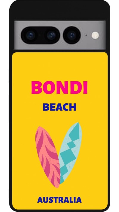 Coque Google Pixel 7 Pro - Silicone rigide noir Pop Summer Destination Bondi