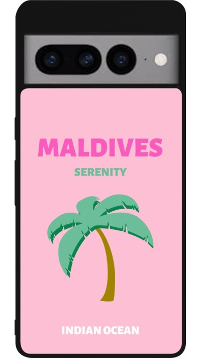 Coque Google Pixel 7 Pro - Silicone rigide noir Pop Summer Destination Maldives