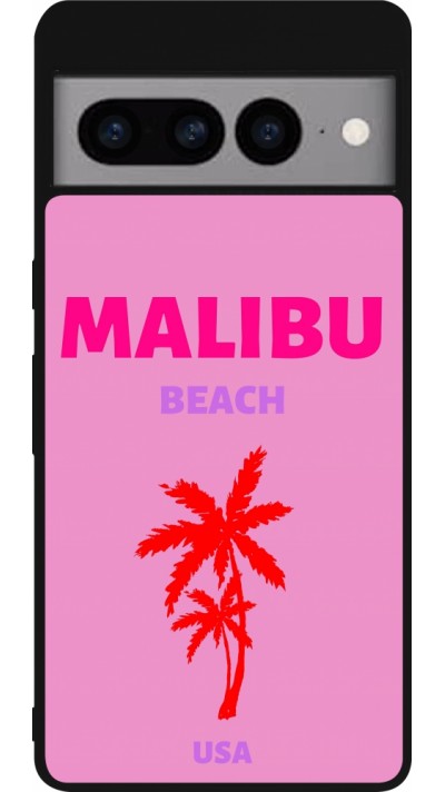 Coque Google Pixel 7 Pro - Silicone rigide noir Pop Summer Destination Malibu