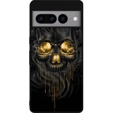 Coque Google Pixel 7 Pro - Silicone rigide noir Skull 02