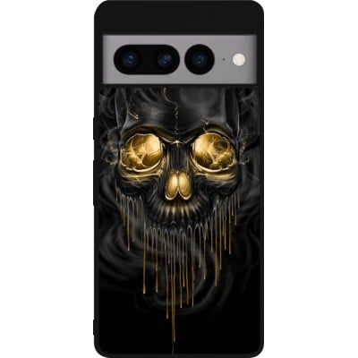 Coque Google Pixel 7 Pro - Silicone rigide noir Skull 02