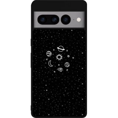 Coque Google Pixel 7 Pro - Silicone rigide noir Space Doodle