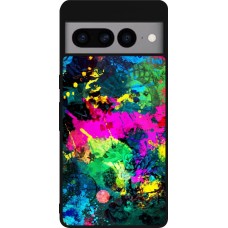 Coque Google Pixel 7 Pro - Silicone rigide noir Splash paint