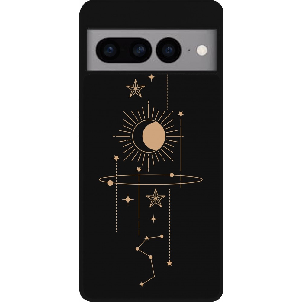 Coque Google Pixel 7 Pro - Silicone rigide noir Spring 23 astro