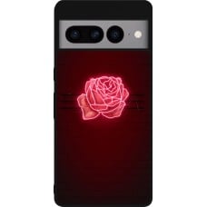 Coque Google Pixel 7 Pro - Silicone rigide noir Spring 23 neon rose