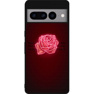 Coque Google Pixel 7 Pro - Silicone rigide noir Spring 23 neon rose