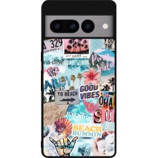 Coque Google Pixel 7 Pro - Silicone rigide noir Summer 20 collage