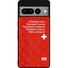 Coque Google Pixel 7 Pro - Silicone rigide noir Swiss Passport