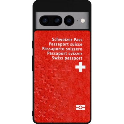 Coque Google Pixel 7 Pro - Silicone rigide noir Swiss Passport