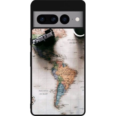 Coque Google Pixel 7 Pro - Silicone rigide noir Travel 01