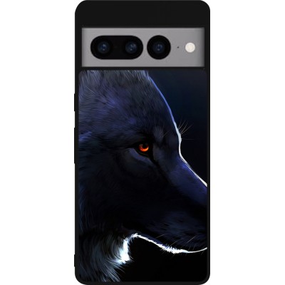 Coque Google Pixel 7 Pro - Silicone rigide noir Wolf Shape