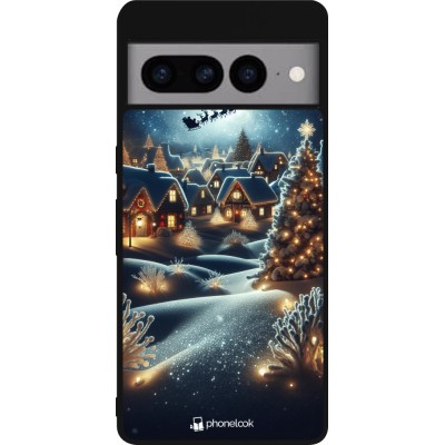 Coque Google Pixel 7 Pro - Silicone rigide noir Noël 2023 Christmas is Coming