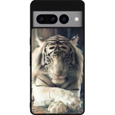 Coque Google Pixel 7 Pro - Silicone rigide noir Zen Tiger